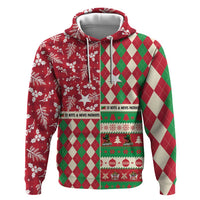 Personalized St Kitts & Nevis Cricket Christmas Zip Hoodie Merry Xmas Patriots - Wonder Print Shop