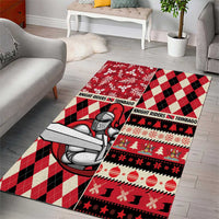 Trinbago Cricket Christmas Area Rug Merry Xmas Knight Riders - Wonder Print Shop
