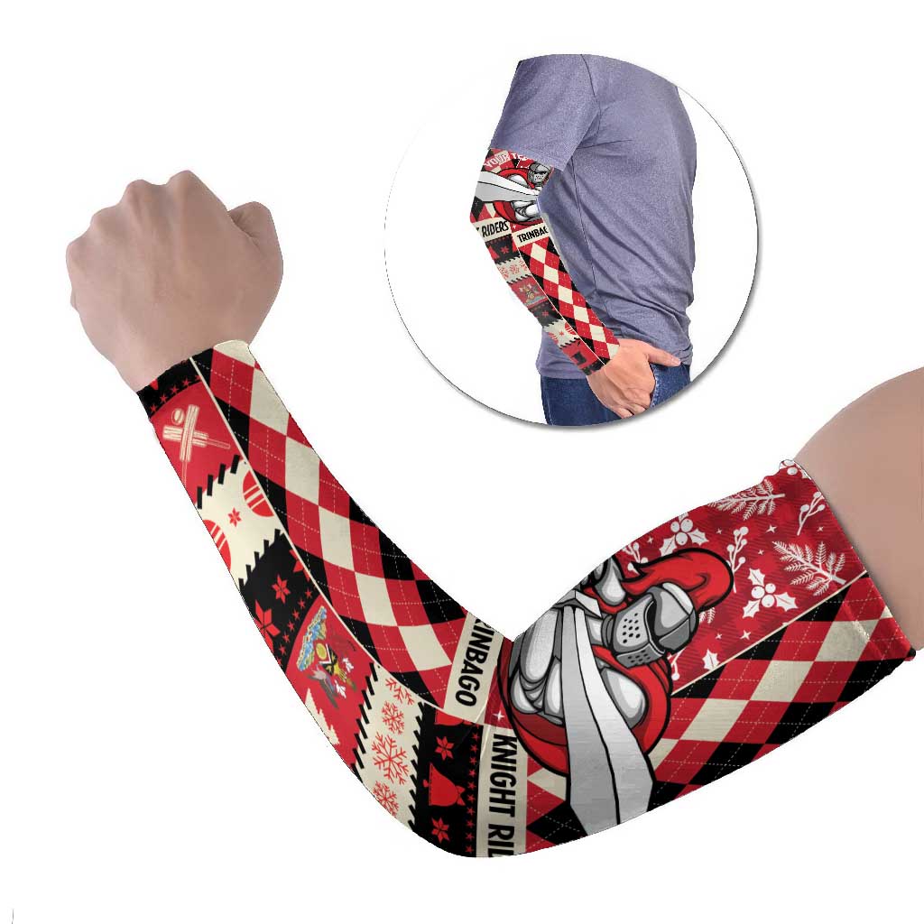 Personalized Trinbago Cricket Christmas Arm Sleeves Merry Xmas Knight Riders - Wonder Print Shop