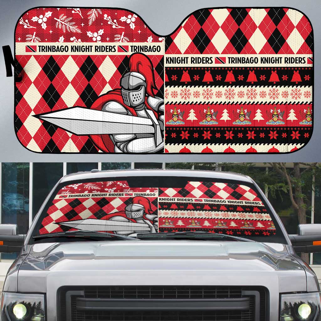Trinbago Cricket Christmas Auto Sun Shade Merry Xmas Knight Riders - Wonder Print Shop