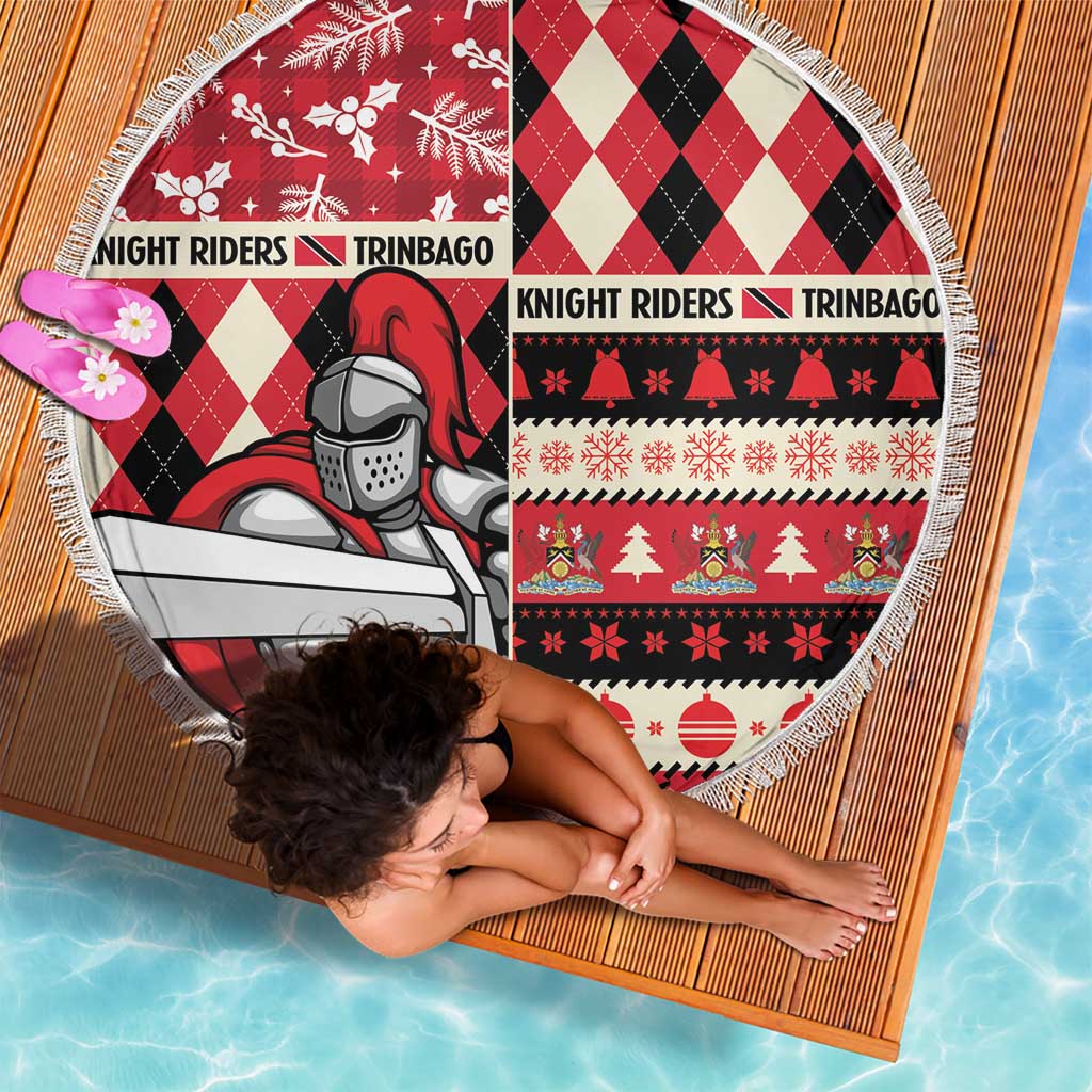 Trinbago Cricket Christmas Beach Blanket Merry Xmas Knight Riders - Wonder Print Shop
