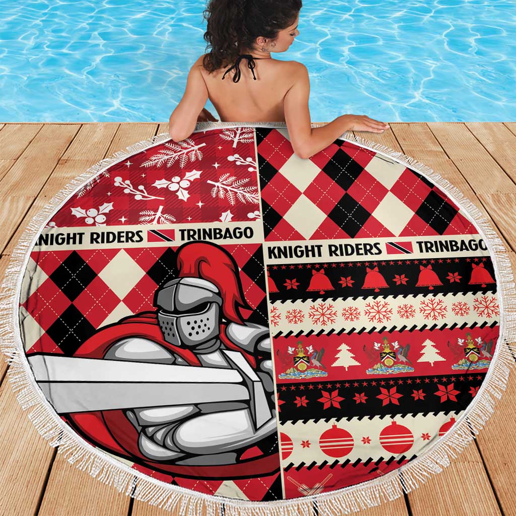 Trinbago Cricket Christmas Beach Blanket Merry Xmas Knight Riders - Wonder Print Shop