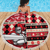 Trinbago Cricket Christmas Beach Blanket Merry Xmas Knight Riders - Wonder Print Shop