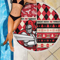 Trinbago Cricket Christmas Beach Blanket Merry Xmas Knight Riders - Wonder Print Shop