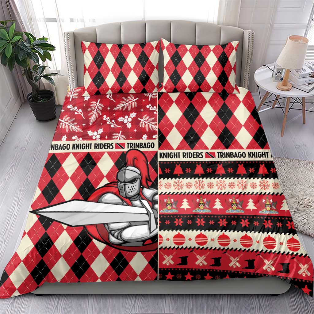 Trinbago Cricket Christmas Bedding Set Merry Xmas Knight Riders - Wonder Print Shop