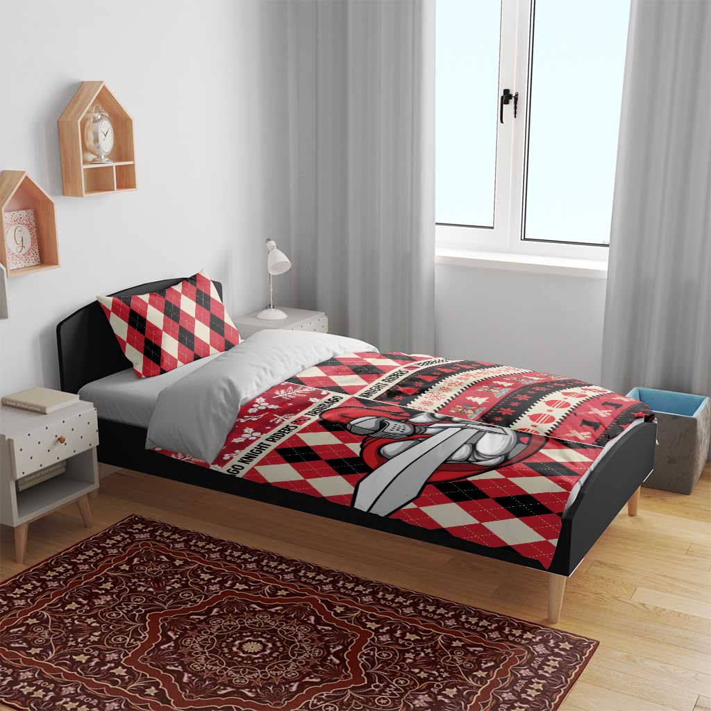 Trinbago Cricket Christmas Bedding Set Merry Xmas Knight Riders - Wonder Print Shop