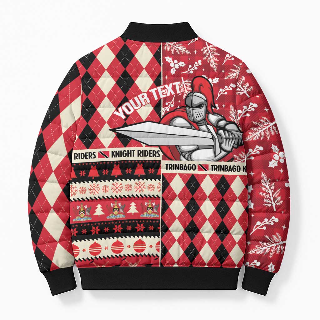 Personalized Trinbago Cricket Christmas Bomber Puffer Jacket Merry Xmas Knight Riders - Wonder Print Shop
