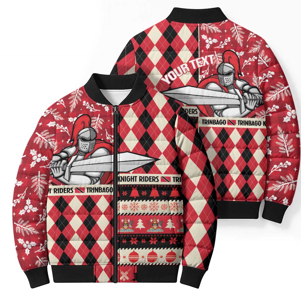 Personalized Trinbago Cricket Christmas Bomber Puffer Jacket Merry Xmas Knight Riders - Wonder Print Shop