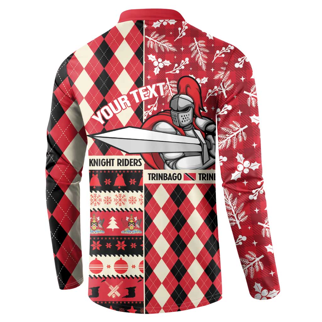 Personalized Trinbago Cricket Christmas Button Sweatshirt Merry Xmas Knight Riders - Wonder Print Shop