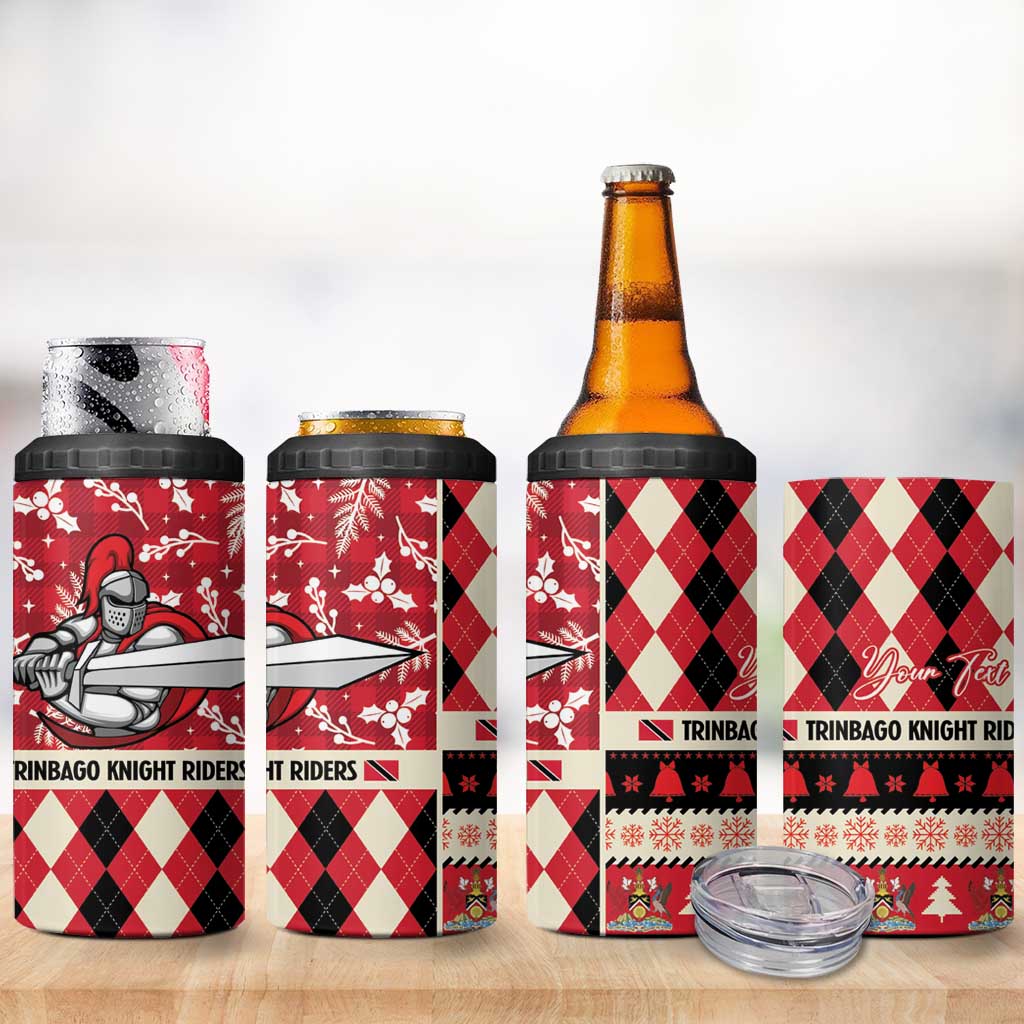 Personalized Trinbago Cricket Christmas 4 in 1 Can Cooler Tumbler Merry Xmas Knight Riders - Wonder Print Shop