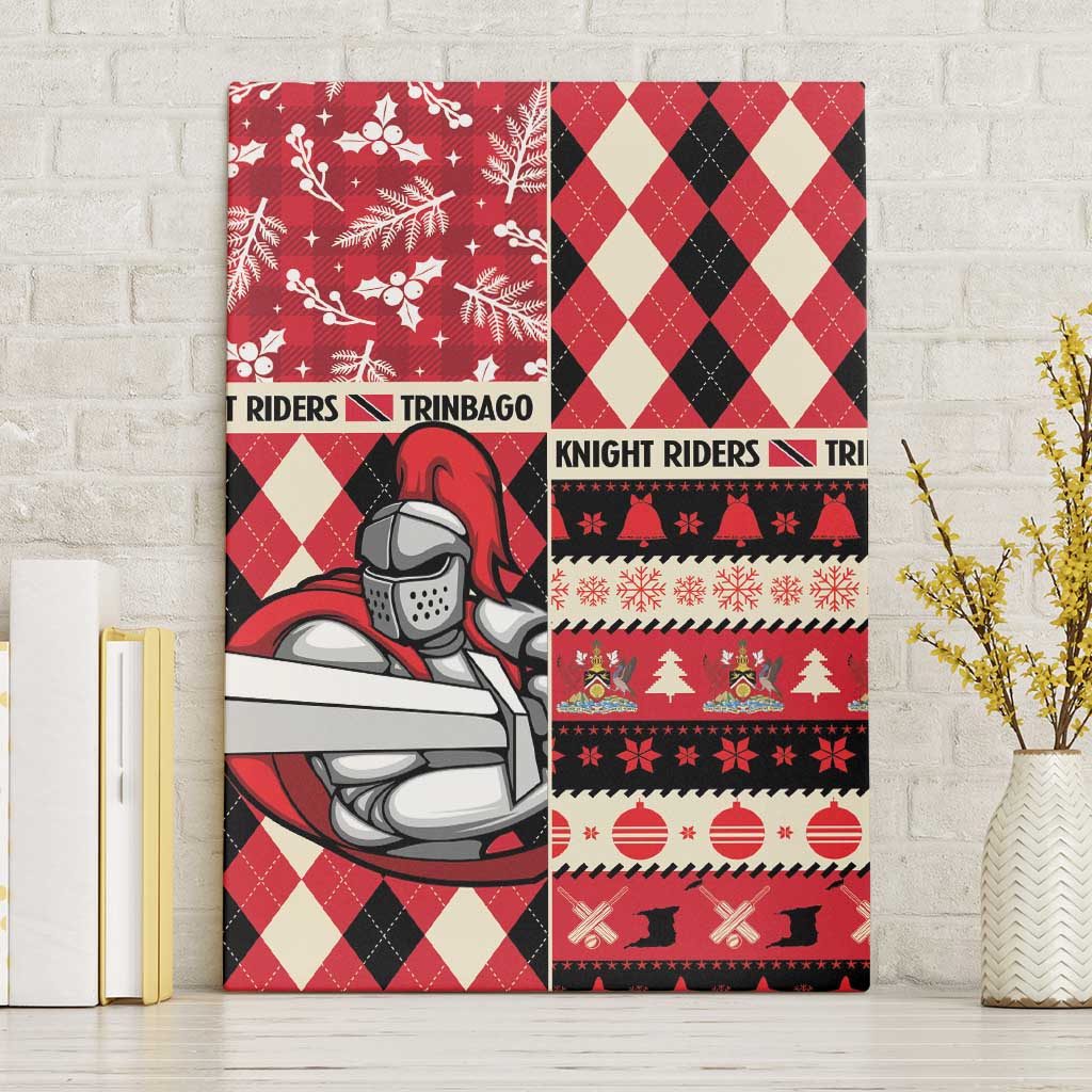Trinbago Cricket Christmas Canvas Wall Art Merry Xmas Knight Riders - Wonder Print Shop