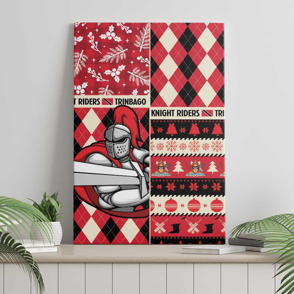 Trinbago Cricket Christmas Canvas Wall Art Merry Xmas Knight Riders - Wonder Print Shop