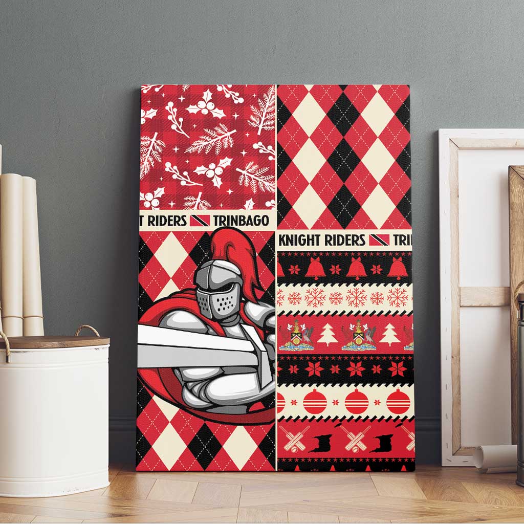 Trinbago Cricket Christmas Canvas Wall Art Merry Xmas Knight Riders - Wonder Print Shop