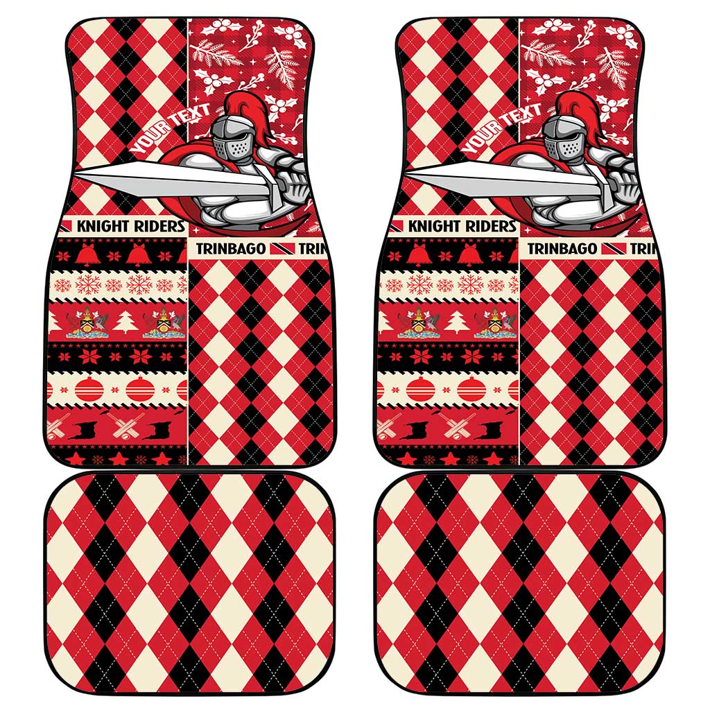Personalized Trinbago Cricket Christmas Car Mats Merry Xmas Knight Riders - Wonder Print Shop