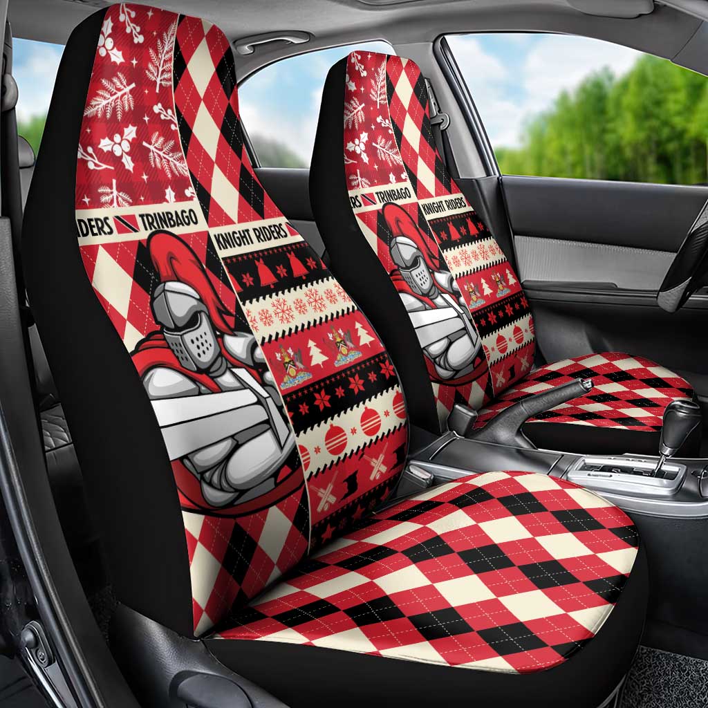 Trinbago Cricket Christmas Car Seat Cover Merry Xmas Knight Riders - Wonder Print Shop