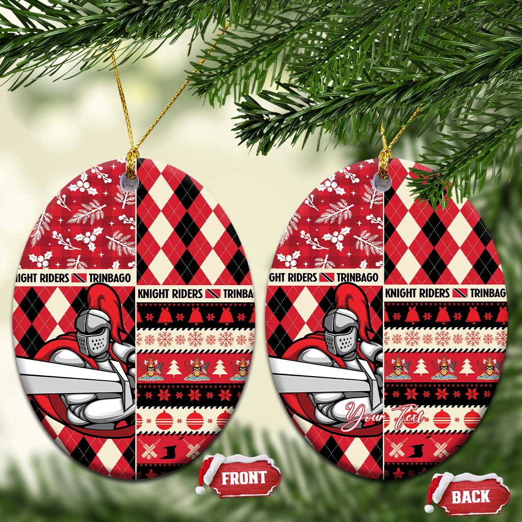 Personalized Trinbago Cricket Christmas Ceramic Ornament Merry Xmas Knight Riders - Wonder Print Shop
