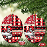 Personalized Trinbago Cricket Christmas Ceramic Ornament Merry Xmas Knight Riders - Wonder Print Shop