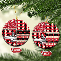 Personalized Trinbago Cricket Christmas Ceramic Ornament Merry Xmas Knight Riders - Wonder Print Shop