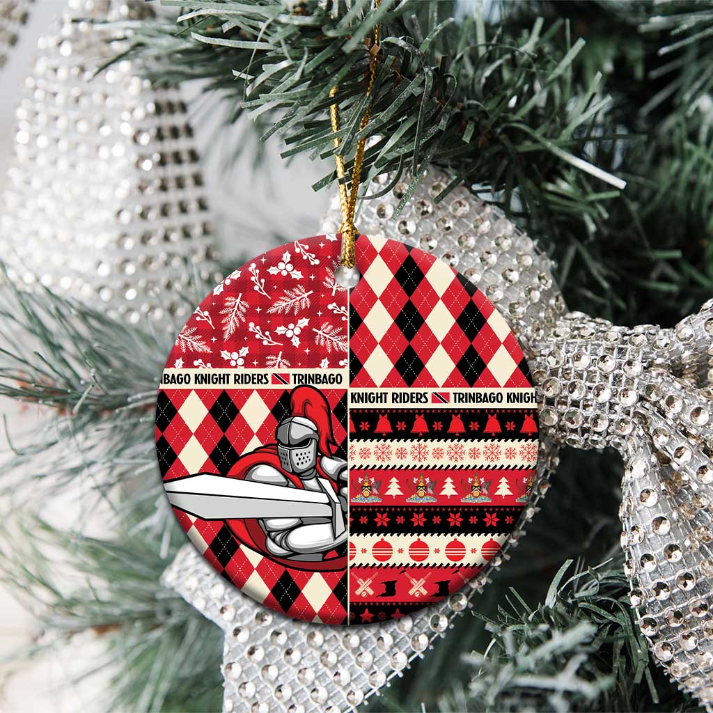 Personalized Trinbago Cricket Christmas Ceramic Ornament Merry Xmas Knight Riders - Wonder Print Shop