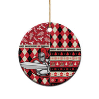 Personalized Trinbago Cricket Christmas Ceramic Ornament Merry Xmas Knight Riders - Wonder Print Shop
