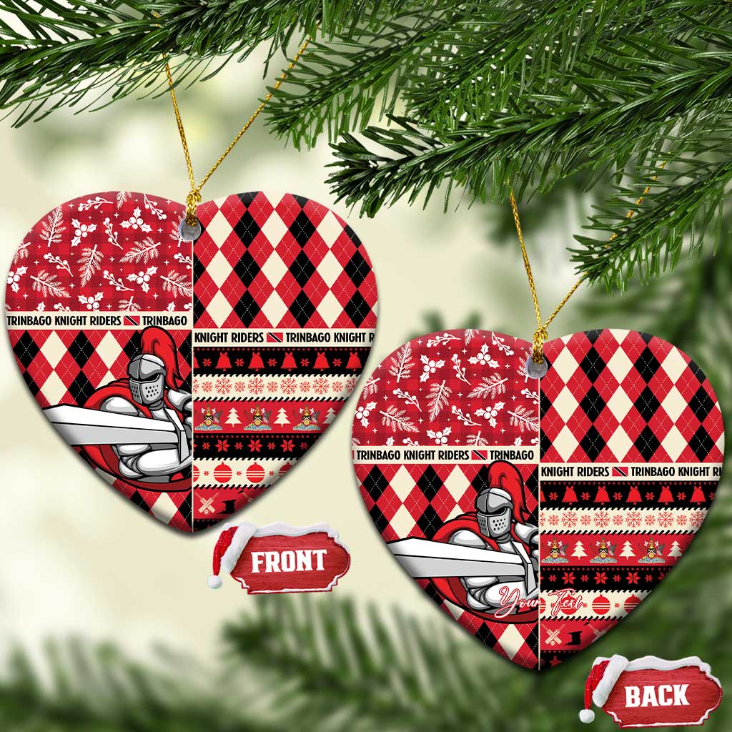 Personalized Trinbago Cricket Christmas Ceramic Ornament Merry Xmas Knight Riders - Wonder Print Shop