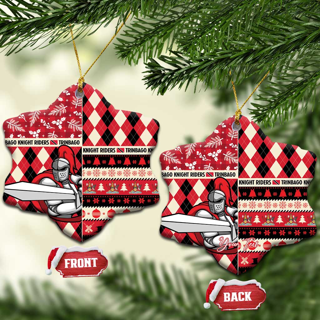 Personalized Trinbago Cricket Christmas Ceramic Ornament Merry Xmas Knight Riders - Wonder Print Shop