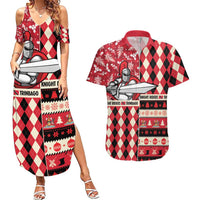 Personalized Trinbago Cricket Christmas Couples Matching Summer Maxi Dress and Hawaiian Shirt Merry Xmas Knight Riders - Wonder Print Shop