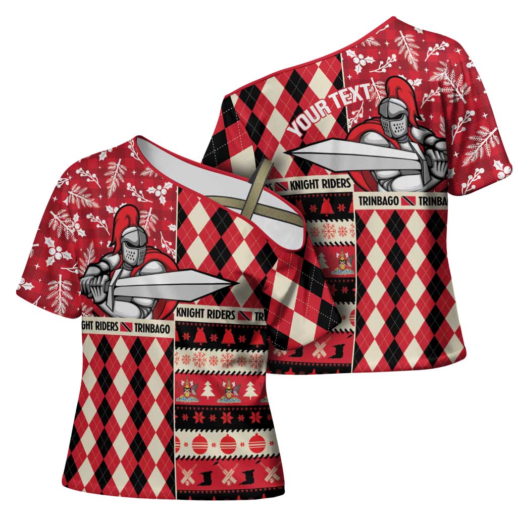 Personalized Trinbago Cricket Christmas Cross Shoulder Shirt Merry Xmas Knight Riders - Wonder Print Shop