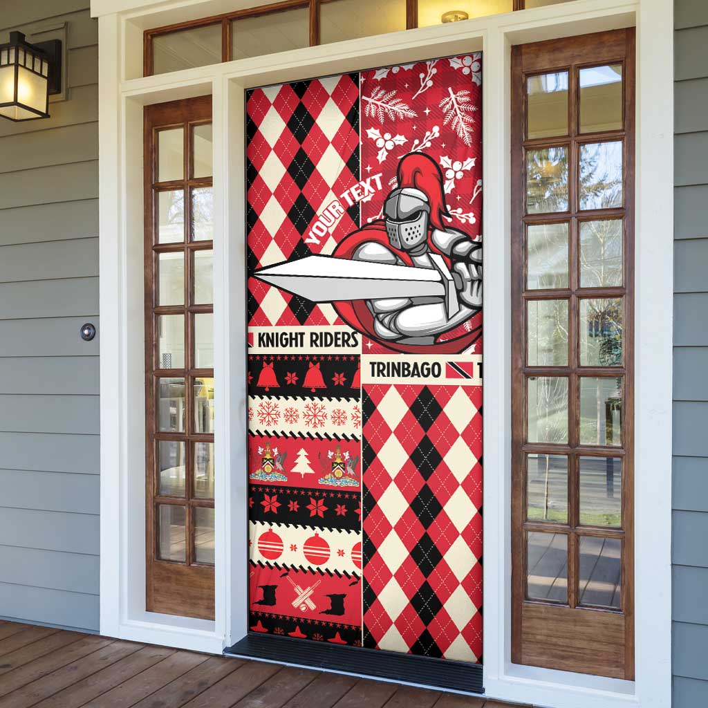 Personalized Trinbago Cricket Christmas Door Cover Merry Xmas Knight Riders - Wonder Print Shop
