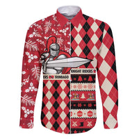 Personalized Trinbago Cricket Christmas Family Matching Long Sleeve Bodycon Dress and Hawaiian Shirt Merry Xmas Knight Riders - Wonder Print Shop