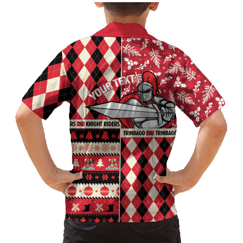 Personalized Trinbago Cricket Christmas Family Matching Mermaid Dress and Hawaiian Shirt Merry Xmas Knight Riders - Wonder Print Shop