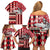 Personalized Trinbago Cricket Christmas Family Matching Off Shoulder Short Dress and Hawaiian Shirt Merry Xmas Knight Riders - Wonder Print Shop