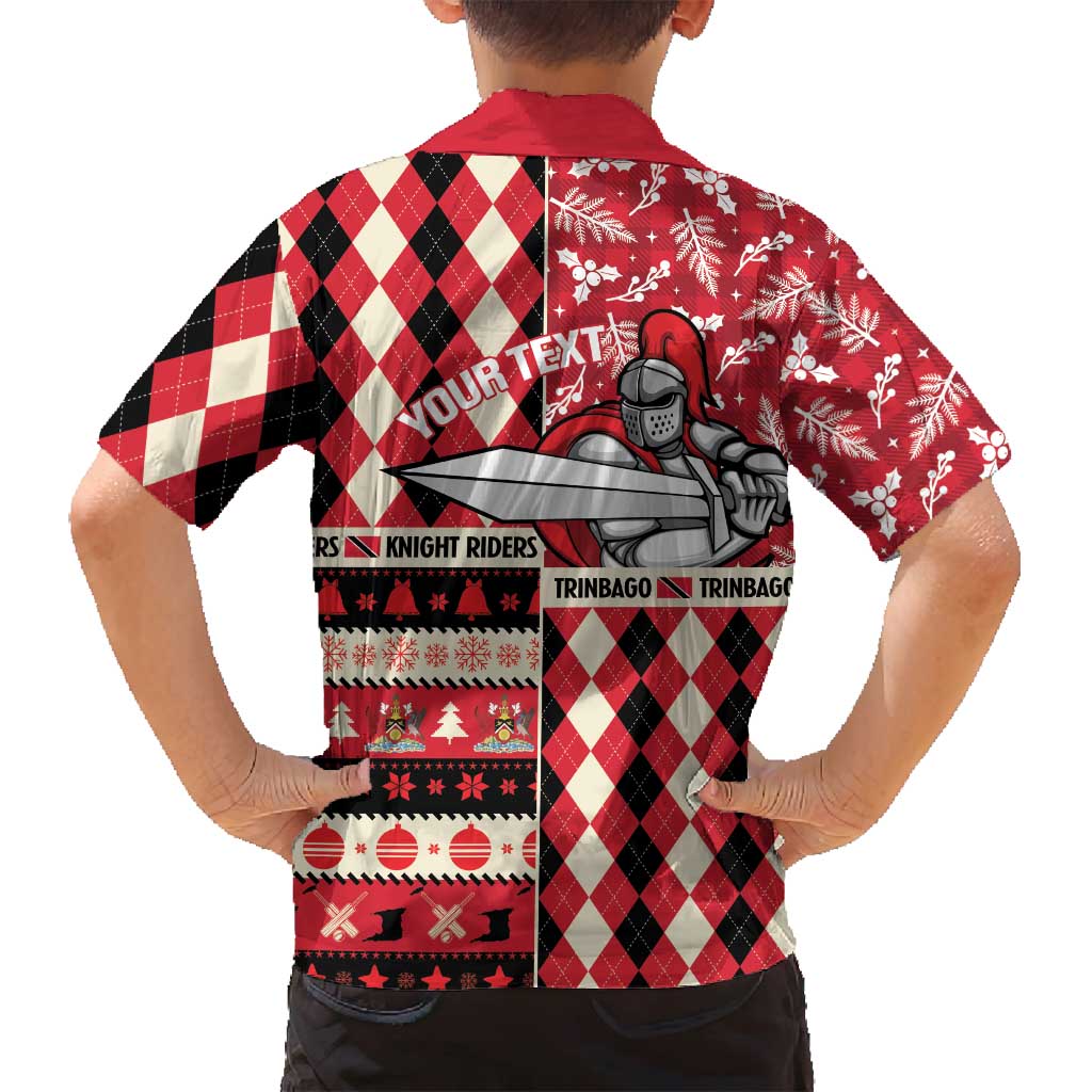 Personalized Trinbago Cricket Christmas Family Matching Puletasi and Hawaiian Shirt Merry Xmas Knight Riders - Wonder Print Shop
