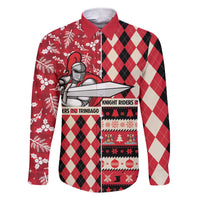 Personalized Trinbago Cricket Christmas Family Matching Short Sleeve Bodycon Dress and Hawaiian Shirt Merry Xmas Knight Riders - Wonder Print Shop