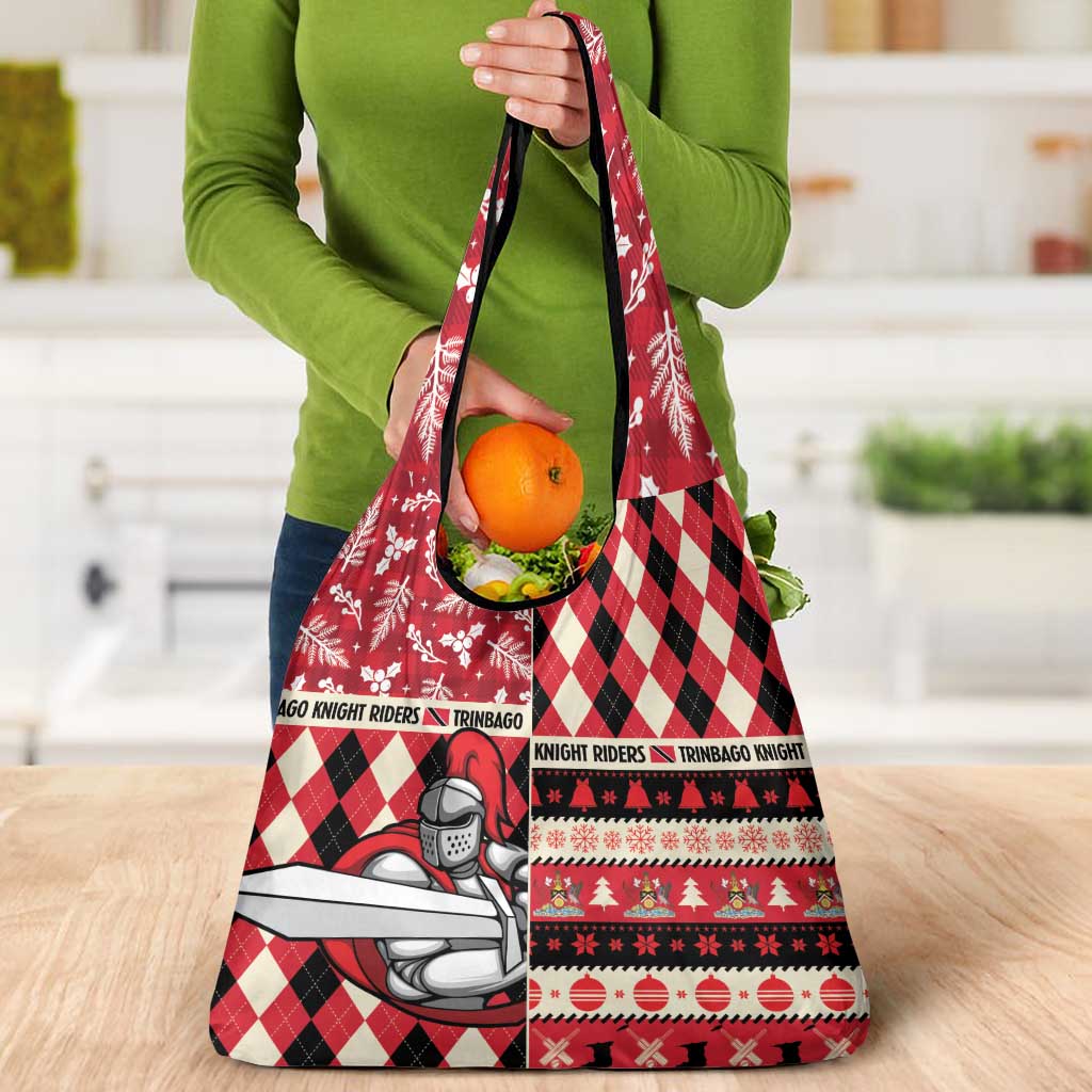 Trinbago Cricket Christmas Grocery Bag Merry Xmas Knight Riders - Wonder Print Shop