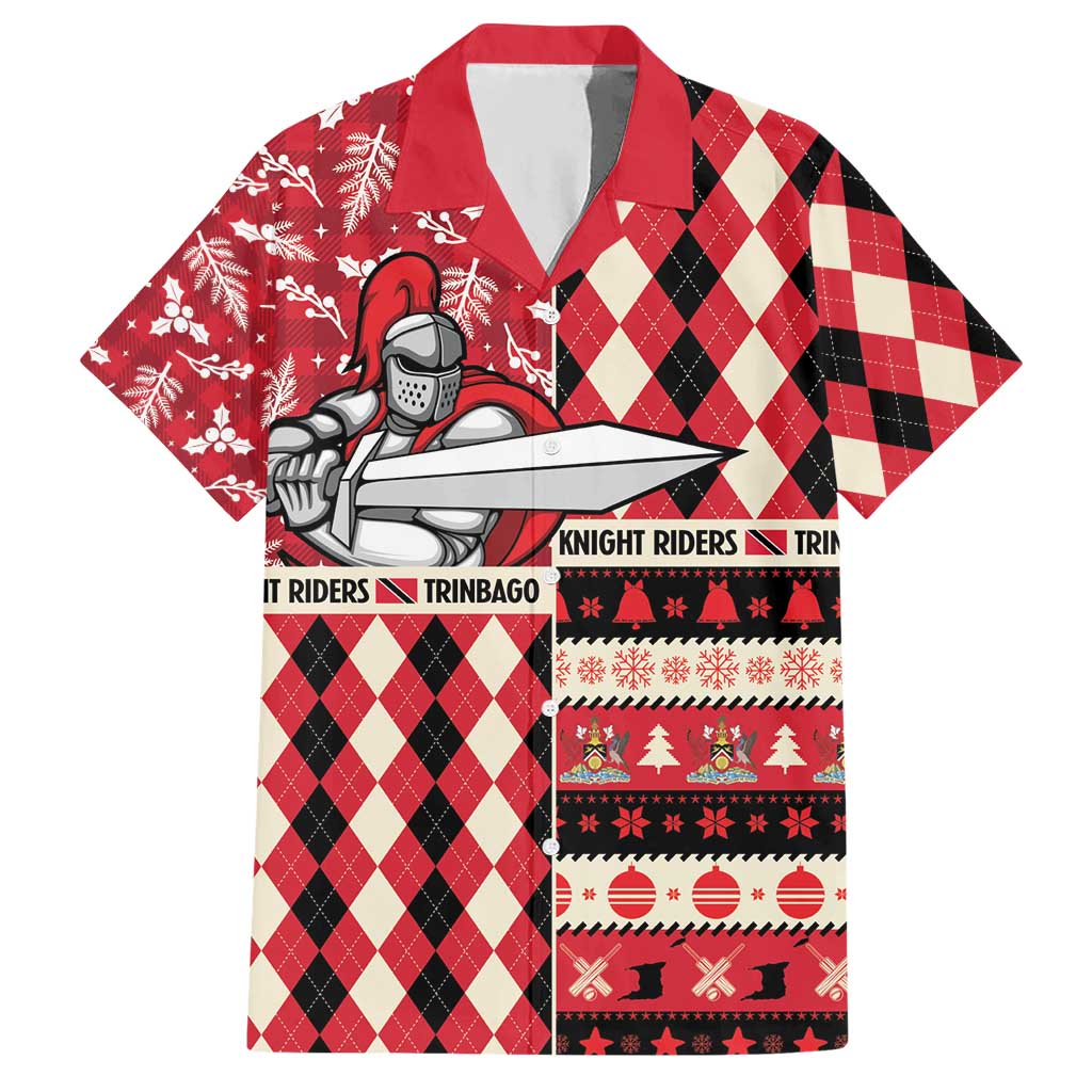 Personalized Trinbago Cricket Christmas Hawaiian Shirt Merry Xmas Knight Riders - Wonder Print Shop