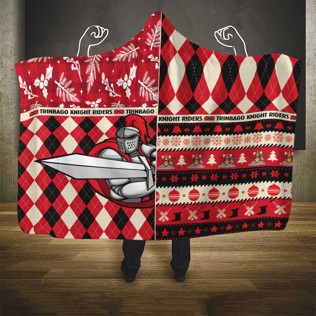 Trinbago Cricket Christmas Hooded Blanket Merry Xmas Knight Riders - Wonder Print Shop