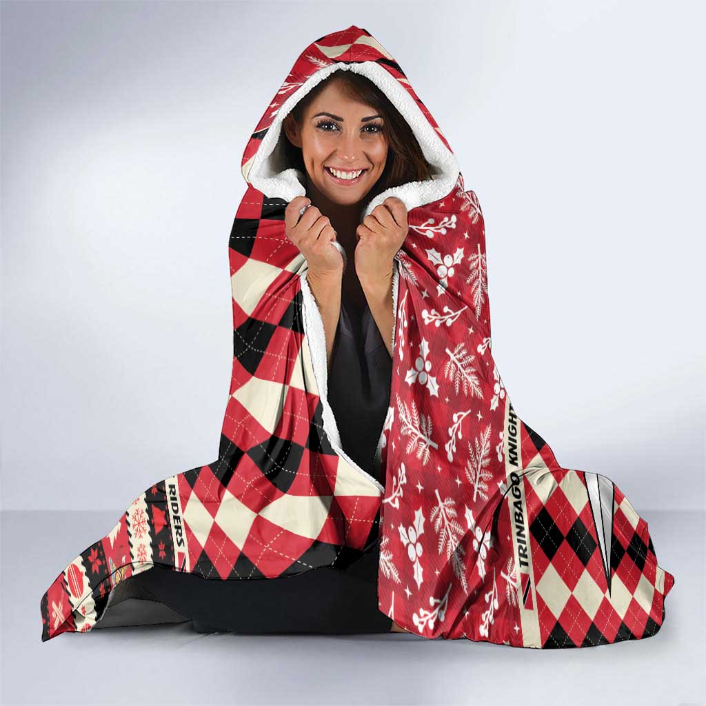 Trinbago Cricket Christmas Hooded Blanket Merry Xmas Knight Riders - Wonder Print Shop