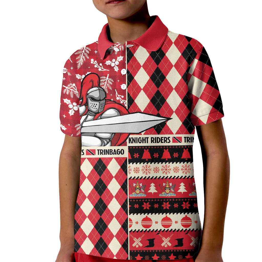 Personalized Trinbago Cricket Christmas Kid Polo Shirt Merry Xmas Knight Riders - Wonder Print Shop
