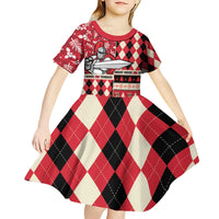 Personalized Trinbago Cricket Christmas Kid Short Sleeve Dress Merry Xmas Knight Riders - Wonder Print Shop