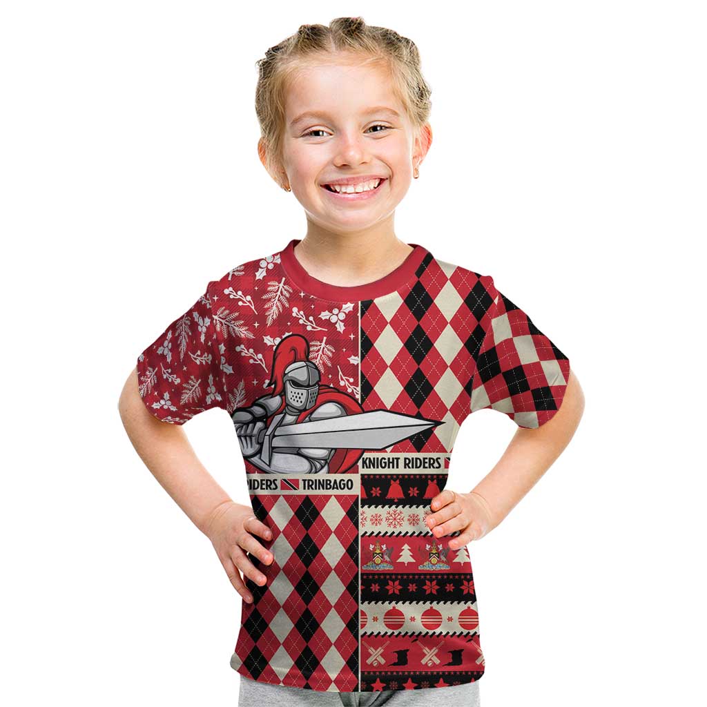 Personalized Trinbago Cricket Christmas Kid T Shirt Merry Xmas Knight Riders - Wonder Print Shop