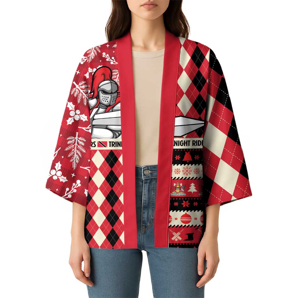 Personalized Trinbago Cricket Christmas Kimono Merry Xmas Knight Riders - Wonder Print Shop