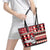 Trinbago Cricket Christmas Leather Tote Bag Merry Xmas Knight Riders - Wonder Print Shop