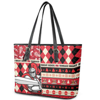 Trinbago Cricket Christmas Leather Tote Bag Merry Xmas Knight Riders - Wonder Print Shop