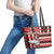 Trinbago Cricket Christmas Leather Tote Bag Merry Xmas Knight Riders - Wonder Print Shop