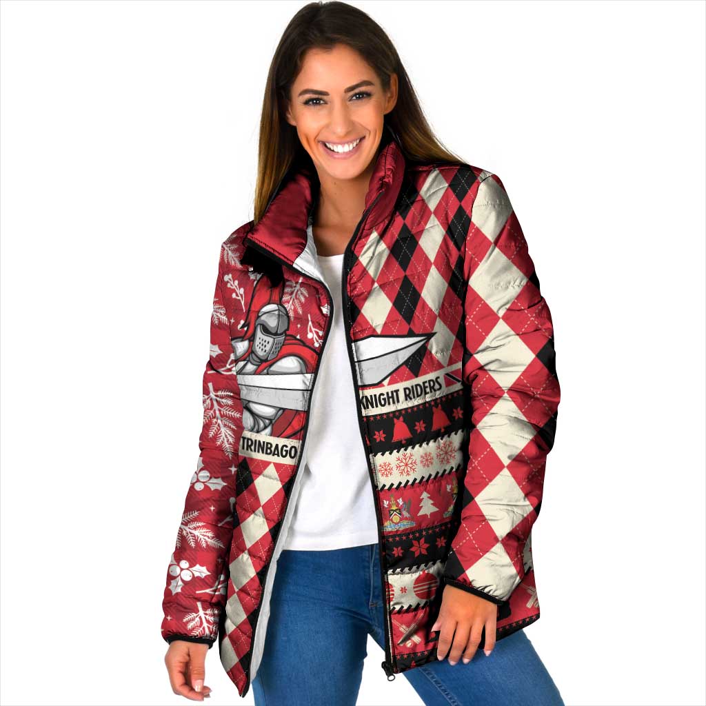 Personalized Trinbago Cricket Christmas Padded Jacket Merry Xmas Knight Riders - Wonder Print Shop