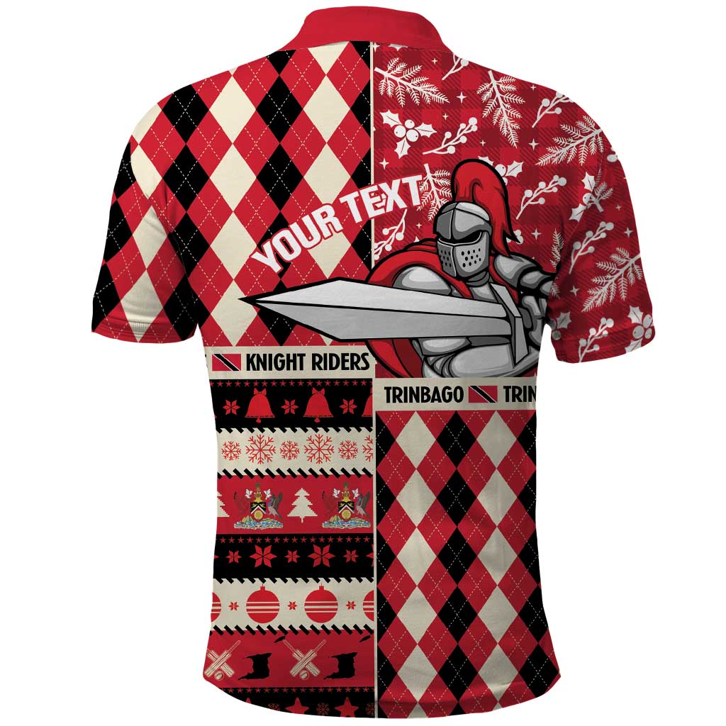 Personalized Trinbago Cricket Christmas Polo Shirt Merry Xmas Knight Riders - Wonder Print Shop