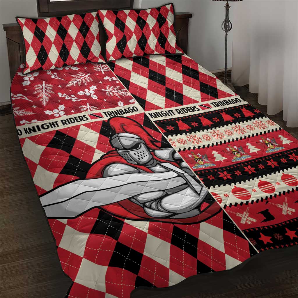 Trinbago Cricket Christmas Quilt Bed Set Merry Xmas Knight Riders - Wonder Print Shop