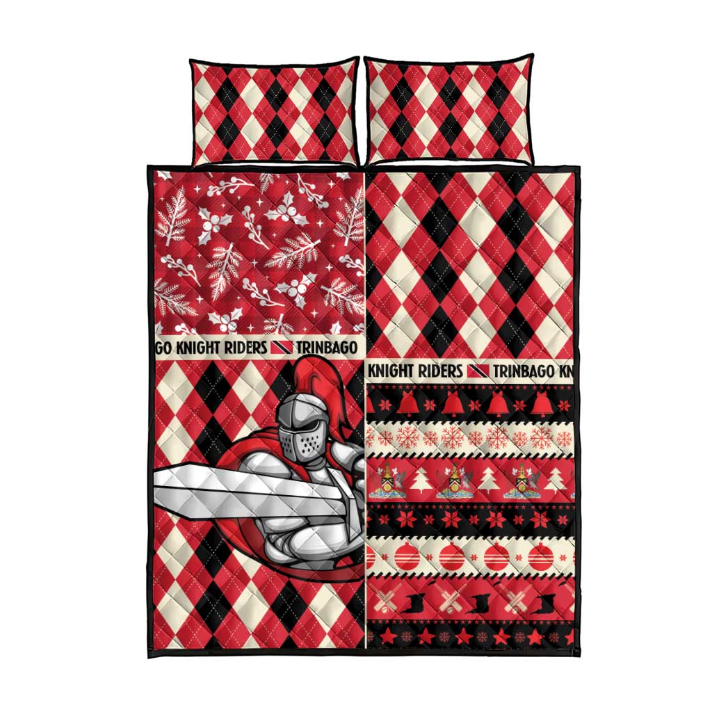 Trinbago Cricket Christmas Quilt Bed Set Merry Xmas Knight Riders - Wonder Print Shop