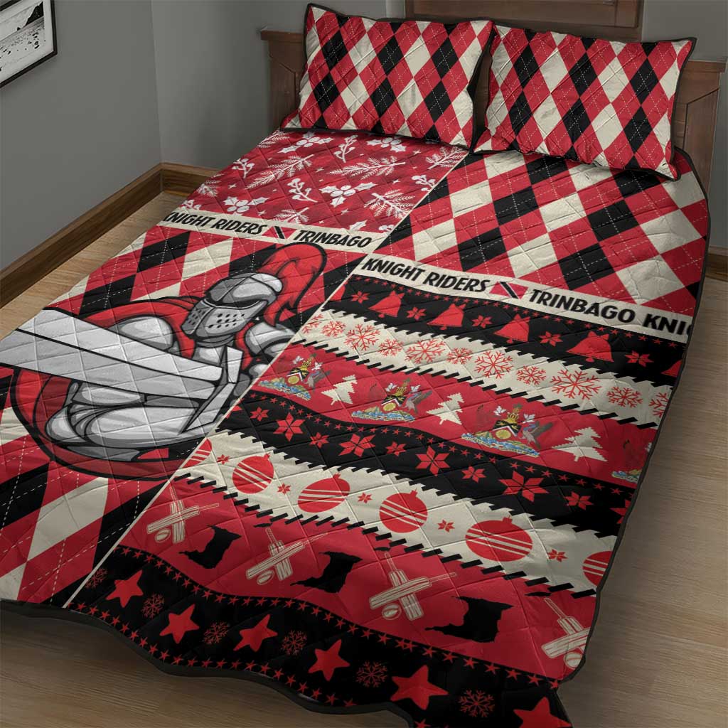 Trinbago Cricket Christmas Quilt Bed Set Merry Xmas Knight Riders - Wonder Print Shop